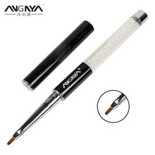 Для ногтей ANGNYA художественная металлическая жемчужная ручка акриловый Гель-лак для ногтей кончики для покрытия лепестков цветов Сделай Сам Рисование формирование черная ручка для маникюра 2024 - купить недорого