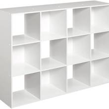 12 cubos organizador estante de madeira estante livro aberto prateleira de armazenamento de 3 camadas rack suporte branco/marrom escuro [eua-estoque] 2024 - compre barato