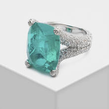 Бутик Amorita, квадратный дизайн, модное зеленое кольцо 2 цветов 2024 - купить недорого