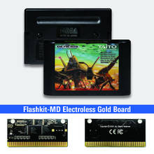 Набор для видеоигр Space Invaders 91 - USA Label Flashkit MD, золото схема на основе печатной платы, для Sega Genesis Megadrive 2024 - купить недорого