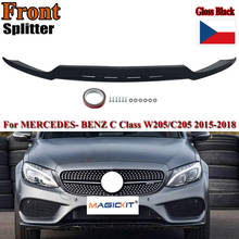 MagicKit For Mercedes C Class 2014-18 A205 W205 C205 S205 C43 AMG Look Front Lip Splitter 2024 - buy cheap