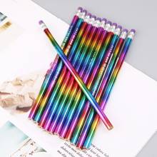 12Pcs Rainbow Pencil Wood Environmental Protection Bright Color HB Drawing Painting Pencils School Office Writing Pen 2024 - buy cheap