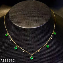 KJJEAXCMY fine jewelry natural Emerald 925 sterling silver gemstone new women pendant necklace chain support test elegant 2024 - buy cheap