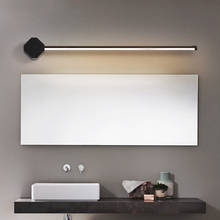 Nordic minimalista espelho led lâmpada de parede pós-moderno banheiro armário do banheiro luzes de parede sala de estar quarto lâmpada de cabeceira 2024 - compre barato
