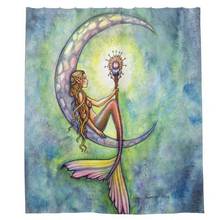 Beautiful Vintage Mermaid Fairy Tale Art Shower Curtain 2024 - buy cheap