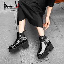 Donna-in 2020 Chain High Heel Ankle Women Boots New Fashion Winter Thick-soled  Motorcycle Chelsea Boot Female Shoes Large Size 2024 - buy cheap