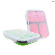 JCD-fiambrera plegable de silicona para niños y adultos, caja de almuerzo portátil, contenedor de comida, vajilla, cuenco, 1 ud. 2024 - compra barato
