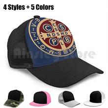 Gorra de béisbol con la Medalla de San Benito, sombrero ajustable, Snapback, Hip Hop, cristiano, Santo Benito 2024 - compra barato