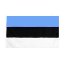 3x5ft estoque azul preto branco estônia estônia bandeira 2024 - compre barato
