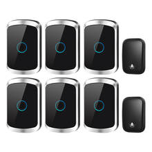 Self-powered Waterproof Wireless Doorbell with No Battery 2 button 6 Receivers EU US UK Plug Home Cordless Door Bell 60 Chimes 2024 - buy cheap