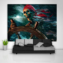 Pirate Cartoons Tapestry Art Wall Hanging Sofa Table Bed Cover 2024 - buy cheap