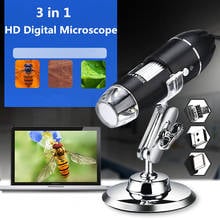 Microscopio Digital ajustable para teléfono y PC, endoscopio electrónico de 1600X, 2MP, 1080P, 8 LED, tipo C/Micro USB, lupa, ESTÉREO 2024 - compra barato