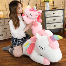 Peluche de unicornio de arcoíris INS para niños y niñas, juguete para dormir, sofá, almohada, cojín, poni suave, regalo, decoración de habitación 2024 - compra barato