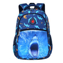 New Kids Waterproof School Bags for Girls Cute Primary Backpacks Boys 3D Shark prints School Backpacks Two Size Grade1-3-6 2024 - buy cheap