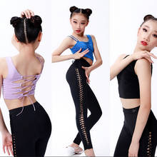 Girls Latin Dance Practice Clothes Children Latin Dance Tops Hollow Out Pants Samba Salsa Rumba Cha Cha Training Outfit DNV14115 2024 - buy cheap