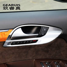 Автомобильный Стайлинг интерьера дверные ручки крышки отделка дверная ручка декоративные рамки наклейки для Audi Q7 4l Нержавеющая сталь Авто аксессуары 2024 - купить недорого