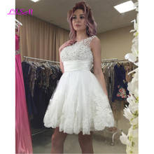 Sexy Lace Short Homecoming Dresses White Pearls Mini Formal Graduation Dress A-Line Cocktail Prom Party Gowns 2024 - buy cheap