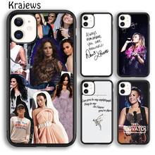 Krajudios-funda de teléfono con letras para iPhone, protector con citas de la Universidad Demi Lovato, para iPhone 5s 6s 7 8 plus X XS XR 11 12 pro max Samsung S7 S8 S9 S10 2024 - compra barato