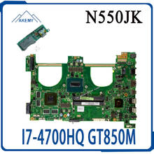 Placa de envío + placa base N550JK I7-4700 GT850 para placa base de ordenador portátil For Asus N550J N550JK N550JV Q550J N550JX, placa base N550JK G550JK 2024 - compra barato
