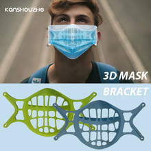 Soporte para mascarilla facial 3D, accesorio para cubrebocas de silicona de grado alimenticio, con válvula transpirable, a la moda 2024 - compra barato