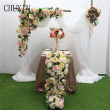 120cm luxo artificial flor linha decoração de casamento que segue casa hotel celebração do dia de natal decoração de flor romântica 2024 - compre barato