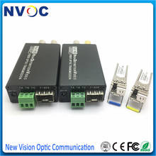 Mini convertidor de fibra de HD-SDI, dispositivo con transceptor óptico Loopback 1080G SM SX 20KM LC SFP, Full HD 1,25 P, 1ch 2024 - compra barato