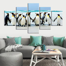 Pinguim quadros de pintura na lona arte da parede moderna esticada e emoldurada giclee impressão em tela cartaz para sala estar 2024 - compre barato