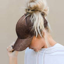 Женская Блестящая бейсбольная кепка «конский хвост», шляпа для папы, Mesh Trucker, кепка s Messy Bun, летняя Женская Бейсболка, регулируемые шляпы в стиле хип-хоп 2024 - купить недорого