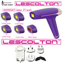 Lescolton-máquina depiladora a laser, 1600000 pulsos, removedor de pelos permanente, fotodepilador elétrico, aparelho de depilação ipl, feminino sem dor 2024 - compre barato