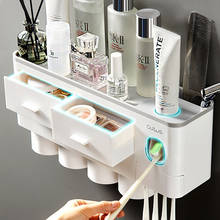 Magnetic Adsorption Inverted Toothbrush Holder Automatic Toothpaste Squeezer Dispenser Storage Rack Bathroom Accessories Home 2024 - buy cheap