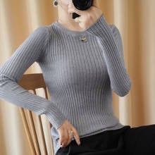 New Style Spring Autumn Winter Women's Knitted Cashmere Sweater O-neck collar Slim style Solid Color Pullover Free Shipping 2024 - buy cheap