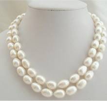 Free shipping  wholesale vogue beautiful long freshwater 8-9mm pearl necklace 30 inch 2024 - buy cheap