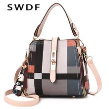 SWDF Luxury Handbags Women Bags Clutch Purse High Quality Casual Female Bag Plaid PU Leather Crossbody Messenger Bags Designer 2024 - buy cheap