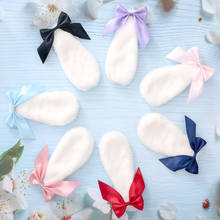 Tocados Kawaii Lolita para mujer, diadema de Cosplay de Anime KC con orejas de conejo, tocado Rosa Lolita japonesa 2024 - compra barato