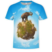 Слоны, стоящие на земле, футболка s, мужские футболки с животными, Повседневная настенная футболка, 3d абстрактный принт, серая футболка с принтом, мужская одежда 2024 - купить недорого