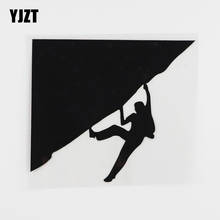 YJZT  15.1CMX13.3CM Mountain Rock Climbing Silhouette Vinyl Car Sticker Black/Silver 8A-0212 2024 - buy cheap