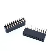 100pcs Pitch 2.54mm 2x10 Pin 20 Pin Angle Female Double Row Bend Header connector 2024 - buy cheap