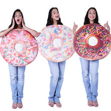 Donut de chocolate adulto traje cosplay halloween donut feminino engraçado comida terno fantasia vestido de halloween donut traje 2024 - compre barato