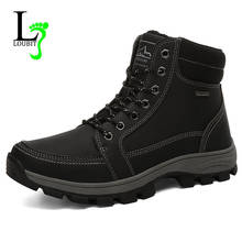 2020 botas de inverno dos homens sapatos com pele quente tênis ao ar livre anti-deslizamento botas de tornozelo à prova dwaterproof água masculino sapatos de trabalho calçados casuais 2024 - compre barato