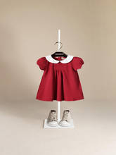 2020 Новое поступление, летние детские платья платье трапециевидной формы с воротником «Питер Пэн» платье для дня рождения для маленьких девочек от 2 до 6 лет 2024 - купить недорого