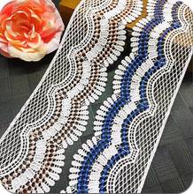 GXINUG 1 yard 7.5cm Mesh Wavy Multicolor Milk Silk Flower Lace  Trim Ribbon Dress Applique Embroidered DIY Sewing Craft 2024 - buy cheap