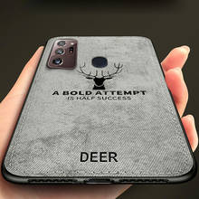 For samsung galaxy Note 20 Ultra case Cloth Fabric cases sumsung note20 20Ultra note20+ Silicone deer pattern phone cover coque 2024 - buy cheap