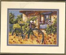 Хлопок наивысшего качества красивый прекрасный Счетный крест комплект велосипед день велосипед цветок дом осень dim 65077 2024 - купить недорого