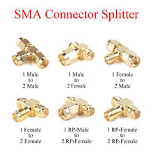Divisor de conector Coaxial RF, adaptador SMA/RP-SMA macho/hembra a macho/hembra para repetidor de antena de comunicación, 1 ud. 2024 - compra barato