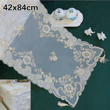 European Mesh Lace Embroidery Pendant Table Flag Tablecloth Kitchen Coffee Cover Cloth Christmas Wedding Decoration Tapete Nappe 2024 - buy cheap