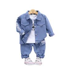 Children Clothing Baby Boy's Clothes T-shirts+Coat+Pants 3pcs Set For 1-4 Years Infant Boy Suit 2024 - buy cheap