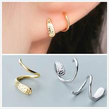 1 Pair Simple Elegant Punk Waves Stud Earrings Statement Ear Stud for Women Jewelry Gift Party Accessories New Fashion 2024 - buy cheap