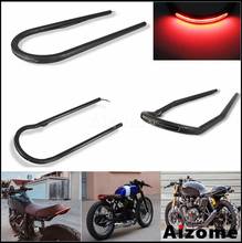 Steel Cafe Racer Rear Seat Frame Motorcycle Flat/Upswept Seat Hoop Loop W/LED Tail Light For BMW R Yamaha SR XJ Honda CB CL CG 2024 - buy cheap