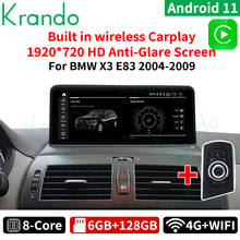 Krando-sistema Multimedia para coche, autorradio con Carplay, 6G, 10,25G, 11,0 pulgadas, Android 2004, Qualcomm, para BMW X3, E83, 2009-128 2024 - compra barato