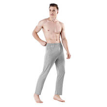 Men's Pajamas Soft Cotton Fall Clothing Homewear Sleep Pants Gray Black Comfortable Mens Sleep Trousers Casual Loose Sleepwear 2024 - buy cheap